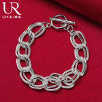 925 h&otilde;bedane matt sile r&otilde;ngas kett k&auml;ev&otilde;ru Moodsad pulmaehted 20CM