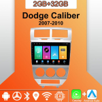Android Carplay Autoraadio Dodge Caliber 2007-2010 jaoks Multimeediam&auml;ngija Pea&uuml;ksus Stereo GPS-navigatsioon BT WIFI 2+32GB 1+16GB black