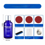 T&auml;iendage esitulede l&auml;&auml;tsede taastamiss&uuml;steemi auto esitulede hooldus puhas protekteerimisaine pihusti poleerimisvedeliku remondivedelik sinine