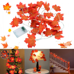 S&uuml;gisene t&auml;nup&uuml;ha vahtralehelamp vanikukaunistuskaunistused LED-valgustusega s&uuml;gislehed j&otilde;ulud One Size