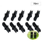 50 tk musta kile kinnitusklambrit, p&auml;ikesevalgusele ja vihmale vastupidav plastikust kasvuhooneklamber 26 x 10,5 mm kile l&uuml;kandklambri kinnitamiseks must