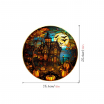 Halloweeni staatilised PVC-aknaklaasi kleebised Liimivaba dekoratiivkile kodu siseaknaklaasile JD124 castle tree