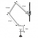 Reguleeritav voodi tahvelarvuti alus 4&ndash;12,9-tollisele mobiiltelefoni tahvelarvutile alumiiniumist k&auml;epideme voodi lauale tahvelarvuti kinnitustugi iPad Mini jaoks