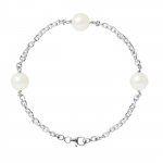 K&auml;ev&otilde;ru - PERLINEA - 3 magevee kultiveeritud p&auml;rlit 9-10 mm - 925 h&otilde;be - pikkus 18 cm - naised