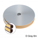 5M/10M ukseakna tihendi riba isekleepuv akustiline vaht tihendusriba lint isolatsioon tuulekindel kummist ilmastikuriba D Gray-5m