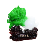Loov Majapidamispidu Uue Kodu Kingitus Jade Kapsa Figuurid &Otilde;nne Maskott Kaunistused Kontori Kodu Dekoratsiooni Aksessuaarid 11x5x10cm green