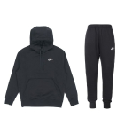 Nike &uuml;hev&auml;rviline kapuutsiga pusa ja n&ouml;&ouml;riga dressip&uuml;ksid komplekt Meeste spordir&otilde;ivad Must BV2655-010+BV2672-010 M black