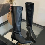 mood Naised Chelsea k&otilde;rged saapad terava ninaga kontsad kingad talvel lumi naine 2024 trend Pehme nahk gooti luksuslik pidulik Botas Mujer 41 must