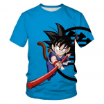 Laste riided Anime Dragon Ball Poiss T&uuml;drukud T-s&auml;rk T-s&auml;rk Goku 3D Prinditud L&uuml;hikeste Varrukatega Harajuku Meeste Topid Tees Poisid T&uuml;drukud R&otilde;ivad 100
