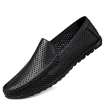 MoodSuvemood Meeste Vabaajajalatsid Nahast Hingavad L&auml;bil&otilde;ikega Meeste Mokassiinid Luksusbr&auml;ndi Mokassiinid Meeste Slip-on S&otilde;idujalatsid 39 must