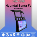 Android Carplay Auto Raadio Hyundai Santa Fe 2002-2005 jaoks Multimeediam&auml;ngija Peaseade Stereo GPS Navigatsioon BT WIFI 2+32GB 1+16GB