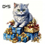 Akr&uuml;&uuml;lkassipesa j&otilde;ulupuu riputusornament n&ouml;&ouml;riga, lihtne riputada, armas kiisupesa riputusornament, k&auml;ekoti v&otilde;lu Cat