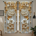 2 tk. Valgust filtreerivad pol&uuml;esterkardinad koos HD digitaalse prindivarda taskukujundusega h&otilde;lpsaks riputamiseks, sobivad ideaalselt elutuppa 50W160H(CM)x2Panel&Hook