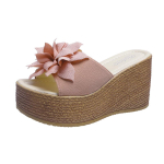 Moodsad naiste sussid 2024 suvi avatud varba k&otilde;rge kontsaga sandaalid kiilud platvormid mood vaba aja sussid k&otilde;rge kontsaga kingad pl&auml;tud naised 43 roosa