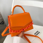 Luksuslikud ketid Crossbody kott Naistele &uuml;hev&auml;rviline &otilde;lakott V&auml;ike kandiline k&auml;ekott Falp k&auml;ekott ostukott 20*6*16cm punane