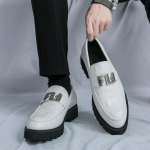 Moodsad Valged Loafersid Meestele Peo- ja &Auml;ri-Loafersid Paksude Taldadega Meeste Elegantne Platvormking Mugavad Slip-On Moodsad Uued Vabaaja Kingad 38 pruun