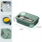 Lahter 1300 ml l&otilde;unas&ouml;&ouml;gikarp lastele, Office Bento Box kahvli ja lusikaga mikrolaineahju toidu hoiukonteiner