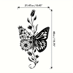 Vapustav rauast liblika seinakaunistus &otilde;ues veranda ornament lilleline kodu elutuba raudliblikas sein v&auml;listingimustes raudliblikas must