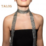 Naiste pikk sall l&auml;ikivad litrid mugav pika kandmisega sall litritega kaunistatud dekoratiivne sall igap&auml;evane pidulik kandmine 160cm