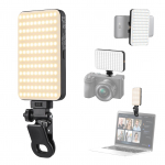 Tasku LED-videovalgusti LED-t&auml;itevalgusti videokonverentsivalgusti 2500K-9000K h&auml;mardatav sisseehitatud 3000mAh must