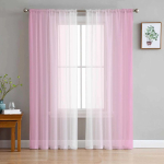 Roosakashall gradient ombre l&auml;bipaistvad kardinad elutoa kaunistamiseks akna kardin k&ouml;&ouml;gi t&uuml;ll voil organza kardinad W135 x H185cm x1&Rod Pocket