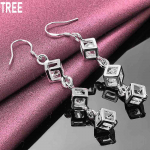 925 Sterling h&otilde;be valge kivi AAA tsirkoon ripats augustamine k&otilde;rvar&otilde;ngad mood pulma ehted 3.80*0.80cm