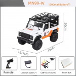 Uus t&auml;ismahus nelikveoline kaugjuhtimispult auto 2,4G 4WD MN99S mudel kaugjuhtimispult kaljuronimisega auto pikap kaugjuhtimispult veoauto m&auml;nguasi poisile With 1 Battery valge