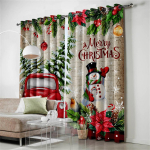 J&otilde;ulude akna kardinad dekoratsioon kodule magamistuppa, k&ouml;&ouml;ki, elutuppa, j&otilde;ulukaunistus, j&otilde;ulukingitused, Navidad, Natal, uusaasta 2024 50W130H(CM)x2&Grommet Top gray