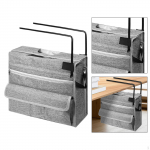 Hanging under Desk Storage Bag for Diaries And Documents Multipurpose Organizer Smooth Side Zipper