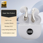 YurKem TWS k&otilde;rvasisene k&otilde;rvaklapid Mini juhtmevaba Bluetooth 5.3 peakomplekt Sport k&otilde;rvaklapid M&auml;nguk&otilde;rvaklapid laadimismikrofoniga Samsung Xiaomi telefonile valge