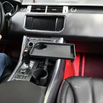 Universaalne auto tassihoidja alus kahe topsihoidjaga organiseeritud lauaga toiduautoalus Kaasaskantav reguleeritav joogialus must