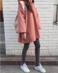 Mood Uus Naiste Harajuku Stiilis Lahtised Kapuutsiga Pusad Naised Pikk &Uuml;hev&auml;rviline Kapuutsiga Top Naiste Bf Korea Naiste Pullover Tudengid M must
