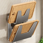 Pot Lid Holder Practical Sturdy Easy to Install Multifunction Punch Free Stand for Pantry