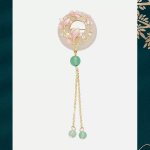 Uus Hiina antiikne magnoolia narmastega pross, k&otilde;rgekvaliteediline naiste turvapandlaga pross temperamendiga elegantsed Cheongsam Hanfu aksessuaarid