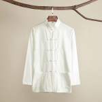 Pikkade varrukatega puuvillane linane meeste s&auml;rk vabaaja stiilis hiina traditsiooniline disain suures suuruses v&otilde;itluskunstide aluskihiga &uuml;laosa XXXXXL valge