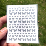 Butterfly nail art Stickers face Tattoo hand account facial masquerade Performance children Diy decoration stickers punane