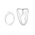 4 tk/komplekt naiste ehtekomplekt kahekihiline kaelakee ja k&auml;ev&otilde;ru &otilde;&otilde;neskett s&auml;deleva pinnaga