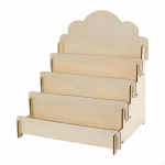 Greeting Card Display Stand Holder 4 Tier Easy to Assemble Storage Rack Sports Cards 30x26.4x35cm