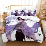 3D Prindi Kochou Shinobu Voodipesu Anime Demon Slayer Voodipesu Komplekt 200x200 Teismelised Poisid Twin &Uuml;he Inimese Queen King T&auml;iskasvanu Tekikoti Komplektid 259x229cm 102x90in