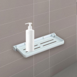 Bathroom Organizer Shelf Cosmetic Tray Easy to Install Float Rag Drain Rack Storage