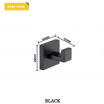 Must vannitoatarvikud ruudukujuline roostevabast terasest riiul k&auml;ter&auml;tikuhoidja salvr&auml;tikuhoidja riidehoidja konkstopsihoidja WC-harja ripats