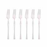 6 tk musta tee kahvlite komplekt roostevabast terasest v&auml;ikese puuviljakahvliga magustoidukahvel koogile suupiste salati kahvliga s&ouml;&ouml;giriistade komplekt h&otilde;be