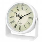 4,5-tolline analoog &auml;ratuskell h&auml;&auml;letu tiksumiseta v&auml;ike kell p&ouml;&ouml;ratav metallist lauakell valgusega Roman