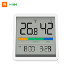 Kahe otstarbega digitaalne sisetemperatuuri ja -niiskuse m&otilde;&otilde;tja, kodukell, k&ouml;&ouml;gik&uuml;lmik, elektrooniline m&otilde;&otilde;teriist valge