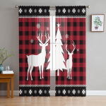 Lumine talvep&otilde;der J&otilde;ulut&uuml;ll kardinad elutoa kaunistamiseks Magamistoa l&auml;bipaistvad kardinad Toa k&ouml;&ouml;gi akende hooldus 1 PCS W100XH250cm&Rod Pocket