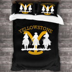 Yellowstone Aastaringselt Kahekohaline Voodipesukomplekt 3-osaline Tekikokplekt Voodi colchas para cama king voodilina komplekt Konditsioneer on EU single(135x200cm)