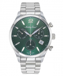 Mathey-Tissot Urban Chrono Roostevabast terasest Rohelise sihverplaadiga Kvarts H411CHAV Meeste k&auml;ekell roheline