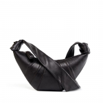 Naiste ehtsast lambanahast Croissanti crossbody kott Small bag kohv