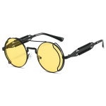 Polariseerimata Steampunk P&auml;ikeseprillid Meeste &Uuml;mmargused Punased L&auml;&auml;tsega Punk P&auml;ikeseprillid Must Metal Gooti stiilis Uued Tooted Naiste Varjud