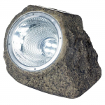 Spot solaire polyr&eacute;sine - GALIX - Rocher - 10 Lumens - Marron - LED